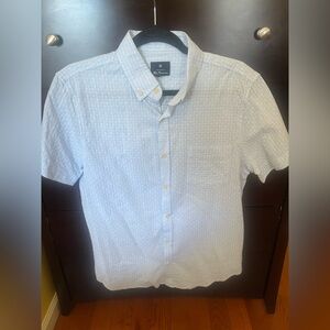 Ben Sherman Pale Blue Short-Sleeve Button-Down Shirt sz M